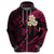 Custom Niihau Hawaii Hoodie Polynesian Tattoo and Pacific Plumeria Pink Vibe LT9 - Polynesian Pride