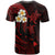 Custom Niihau Hawaii T Shirt Polynesian Tattoo and Pacific Plumeria Red Vibe LT9 - Polynesian Pride