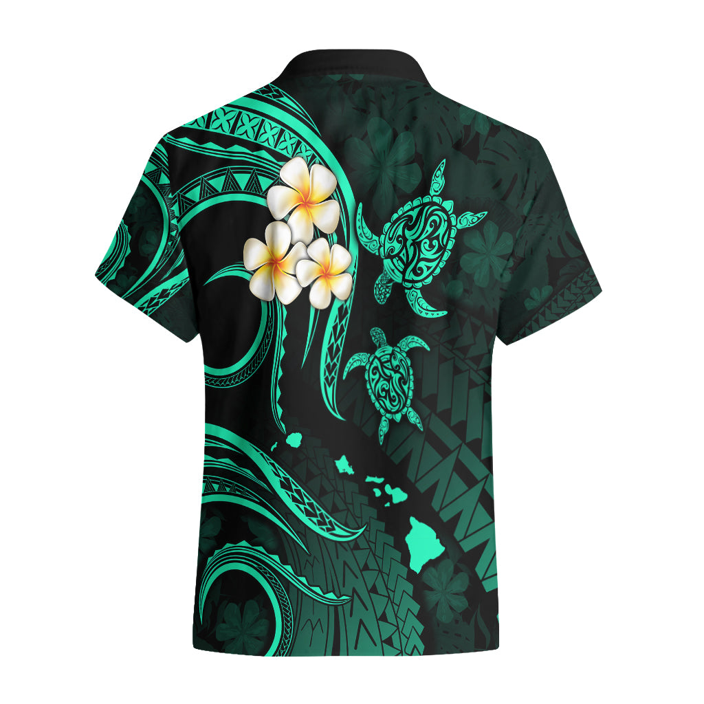Personalised Niihau Hawaii Hawaiian Shirt Polynesian Tattoo and Pacific Plumeria Turquoise Vibe LT9 - Polynesian Pride