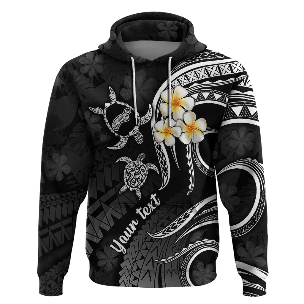 Custom Niihau Hawaii Hoodie Polynesian Tattoo and Pacific Plumeria White Vibe LT9 Pullover Hoodie White - Polynesian Pride