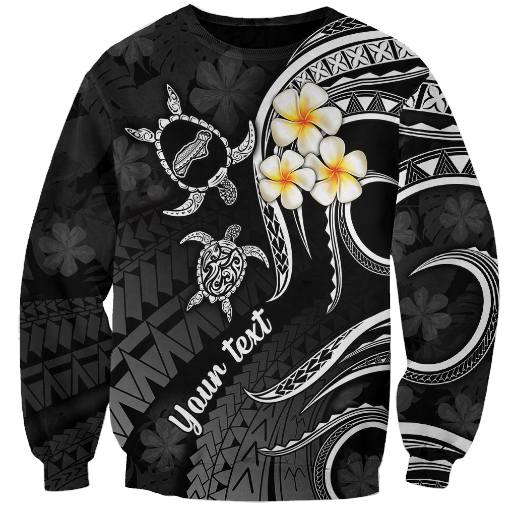 Personalised Niihau Hawaii Sweatshirt Polynesian Tattoo and Pacific Plumeria White Vibe LT9 Unisex White - Polynesian Pride