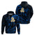 Custom Molokai Hawaii Hoodie Polynesian Tattoo and Pacific Plumeria Blue Vibe LT9 - Polynesian Pride