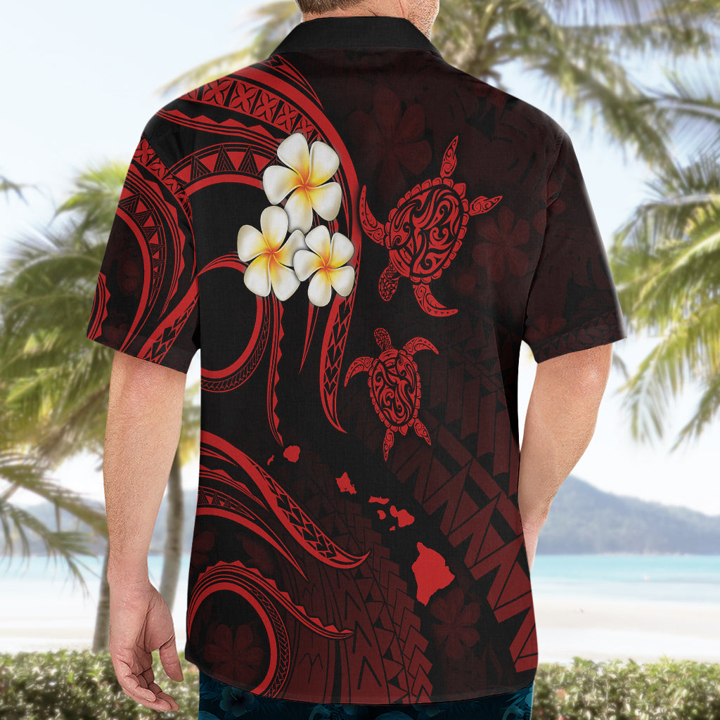Personalised Molokai Hawaii Hawaiian Shirt Polynesian Tattoo and Pacific Plumeria Red Vibe LT9 - Polynesian Pride