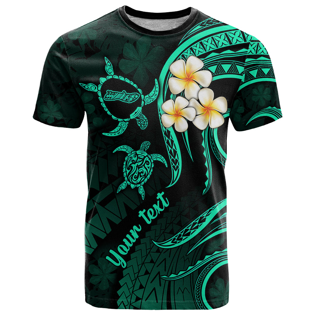 Custom Molokai Hawaii T Shirt Polynesian Tattoo and Pacific Plumeria Turquoise Vibe LT9 Turquoise - Polynesian Pride