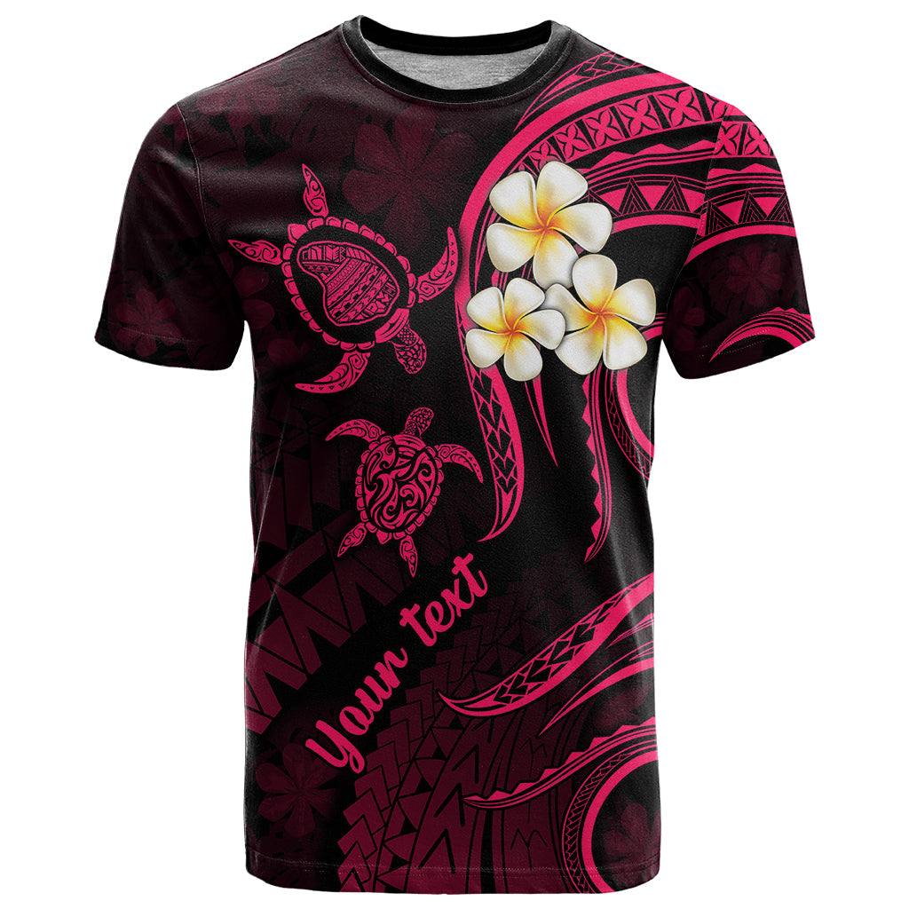 Custom Lanai Hawaii T Shirt Polynesian Tattoo and Pacific Plumeria Pink Vibe LT9 Pink - Polynesian Pride