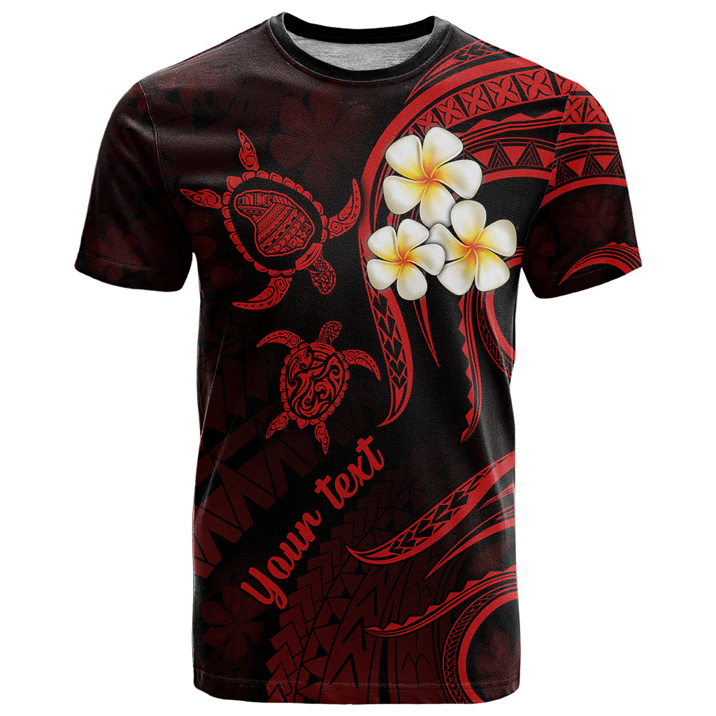 Custom Lanai Hawaii T Shirt Polynesian Tattoo and Pacific Plumeria Red Vibe LT9 Red - Polynesian Pride