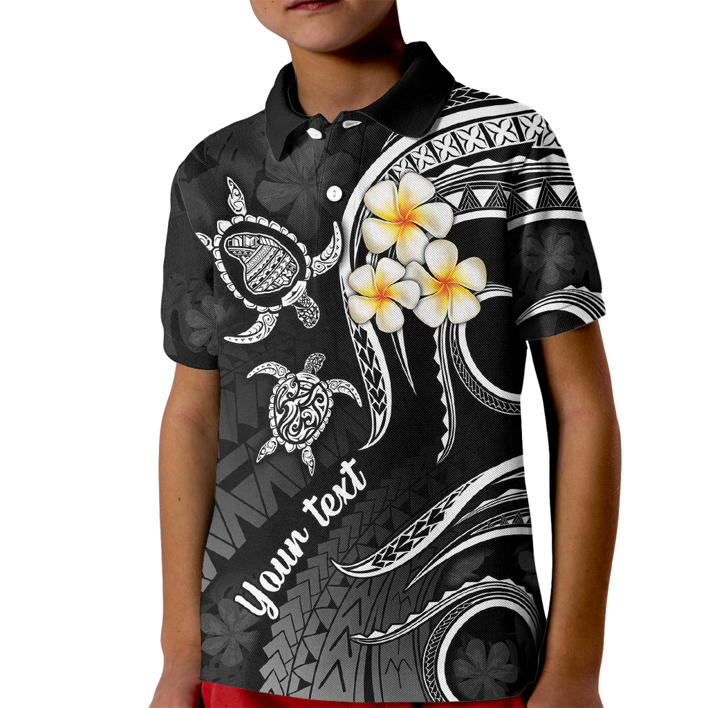 Personalised Lanai Hawaii Kid Polo Shirt Polynesian Tattoo and Pacific Plumeria White Vibe LT9 Kid White - Polynesian Pride