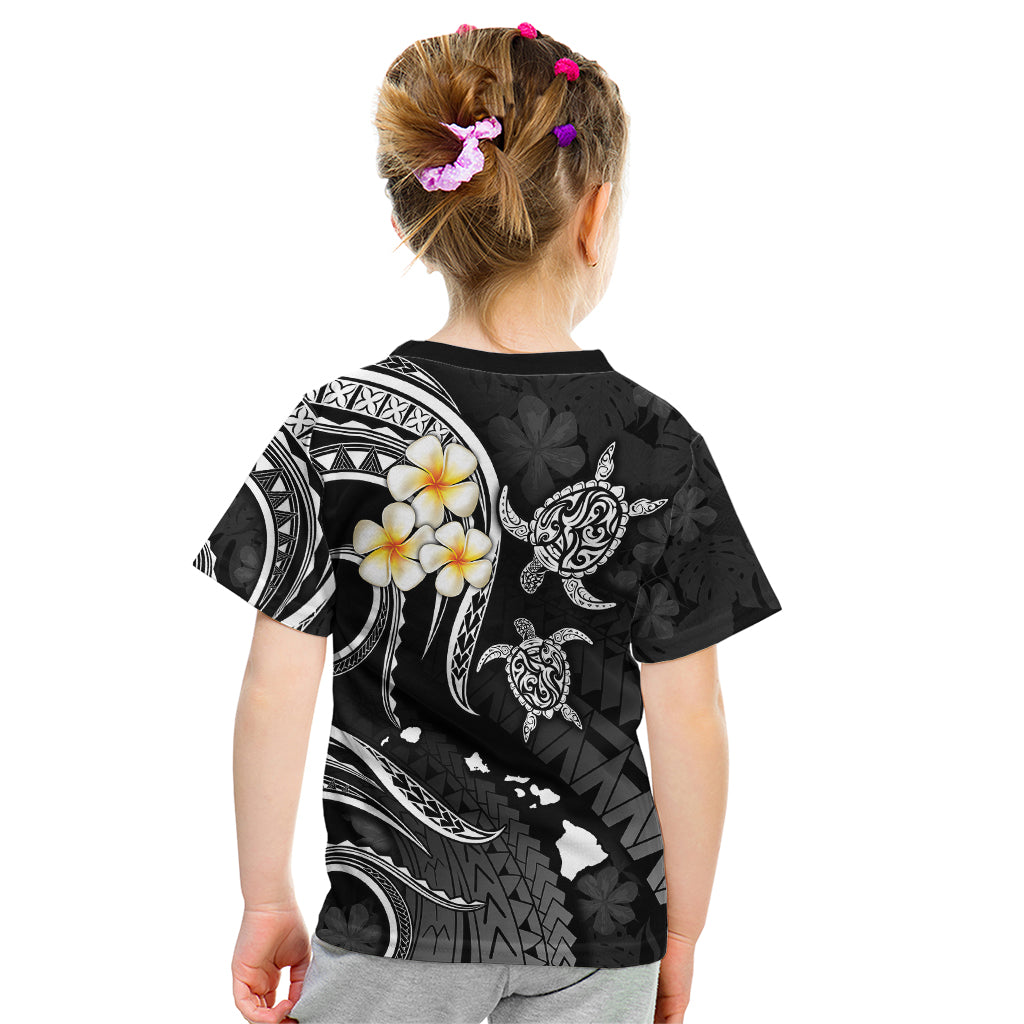 Personalised Lanai Hawaii Kid T Shirt Polynesian Tattoo and Pacific Plumeria White Vibe LT9 - Polynesian Pride