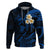 Custom Kauai Hawaii Hoodie Polynesian Tattoo and Pacific Plumeria Blue Vibe LT9 Pullover Hoodie Blue - Polynesian Pride