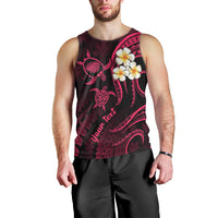 Personalised Kauai Hawaii Men Tank Top Polynesian Tattoo and Pacific Plumeria Pink Vibe LT9 - Polynesian Pride