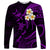 Personalised Kauai Hawaii Long Sleeve Shirt Polynesian Tattoo and Pacific Plumeria Purple Vibe LT9 Unisex Purple - Polynesian Pride