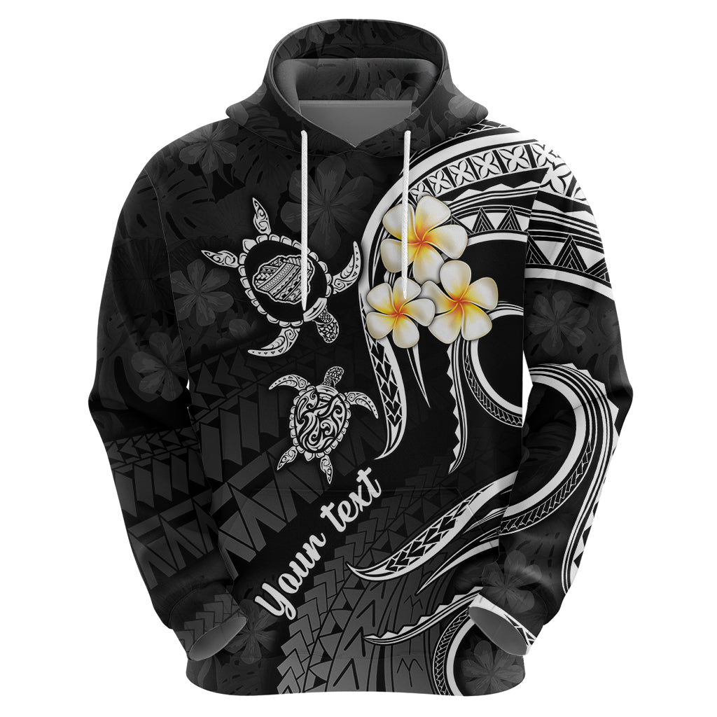 Custom Kauai Hawaii Hoodie Polynesian Tattoo and Pacific Plumeria White Vibe LT9 - Polynesian Pride