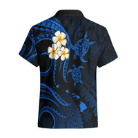 Personalised Kahoolawe Hawaii Hawaiian Shirt Polynesian Tattoo and Pacific Plumeria Blue Vibe LT9 - Polynesian Pride