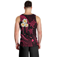 Personalised Kahoolawe Hawaii Men Tank Top Polynesian Tattoo and Pacific Plumeria Pink Vibe LT9 - Polynesian Pride