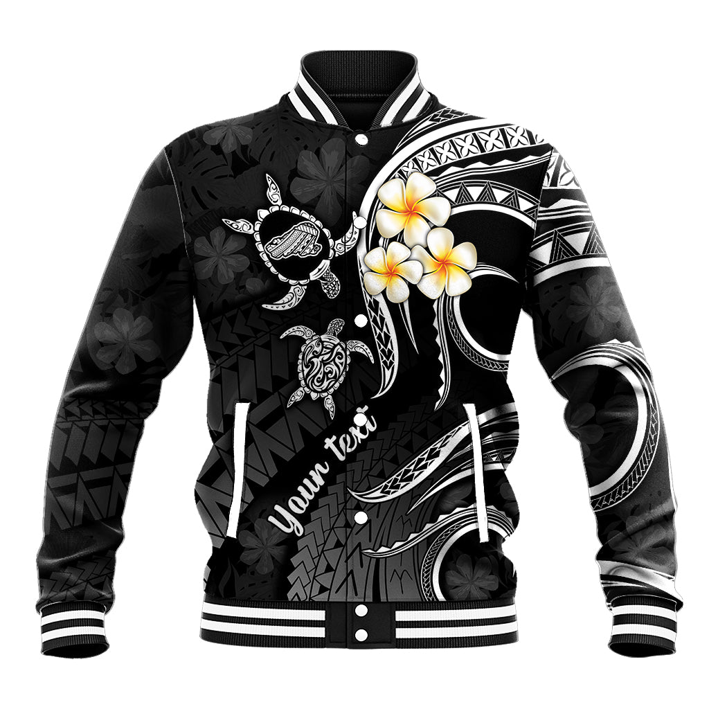 Personalised Kahoolawe Hawaii Baseball Jacket Polynesian Tattoo and Pacific Plumeria White Vibe LT9 Unisex White - Polynesian Pride