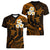 Hawaii Women V Neck T Shirt Maui Islands Pacific Plumeria Gold Vibe LT9 - Polynesian Pride