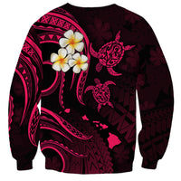 Hawaii Sweatshirt Maui Islands Pacific Plumeria Pink Vibe LT9 - Polynesian Pride