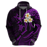 Hawaii Hoodie Maui Islands Pacific Plumeria Purple Vibe LT9 - Polynesian Pride