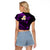 Hawaii Raglan Cropped T Shirt Maui Islands Pacific Plumeria Purple Vibe LT9 - Polynesian Pride