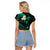 Hawaii Raglan Cropped T Shirt Maui Islands Pacific Plumeria Turquoise Vibe LT9 - Polynesian Pride