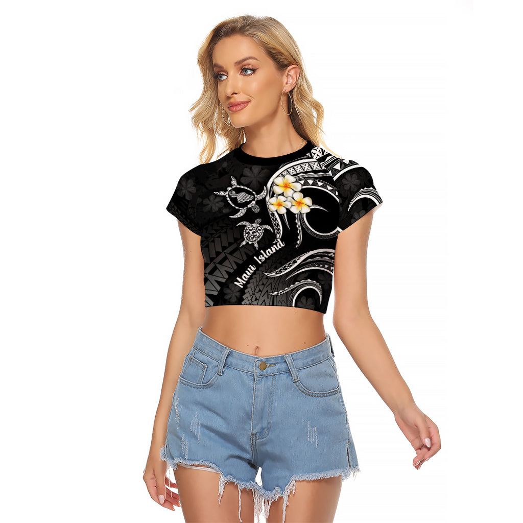 Hawaii Raglan Cropped T Shirt Maui Islands Pacific Plumeria White Vibe LT9 Female White - Polynesian Pride
