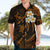 Personalised Maui Hawaii Hawaiian Shirt Polynesian Tattoo and Pacific Plumeria Gold Vibe LT9 - Polynesian Pride