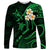 Hawaii Long Sleeve Shirt Oahu Islands Pacific Plumeria Green Vibe LT9 Unisex Green - Polynesian Pride