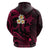 Custom Oahu Hawaii Hoodie Polynesian Tattoo and Pacific Plumeria Pink Vibe LT9 - Polynesian Pride