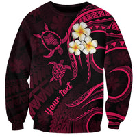 Personalised Oahu Hawaii Sweatshirt Polynesian Tattoo and Pacific Plumeria Pink Vibe LT9 Unisex Pink - Polynesian Pride