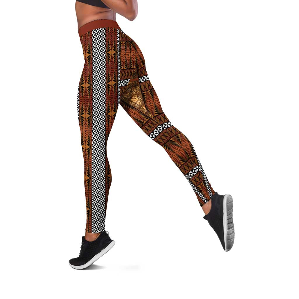 Malo e Lelei Tonga Leggings Tongan Ngatu Tapa Cloth - Polynesian Pride