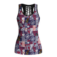 Manuia le Kerisimasi American Samoa Hollow Tank Top Pacific Patchwork Xmas Vibes - Polynesian Pride