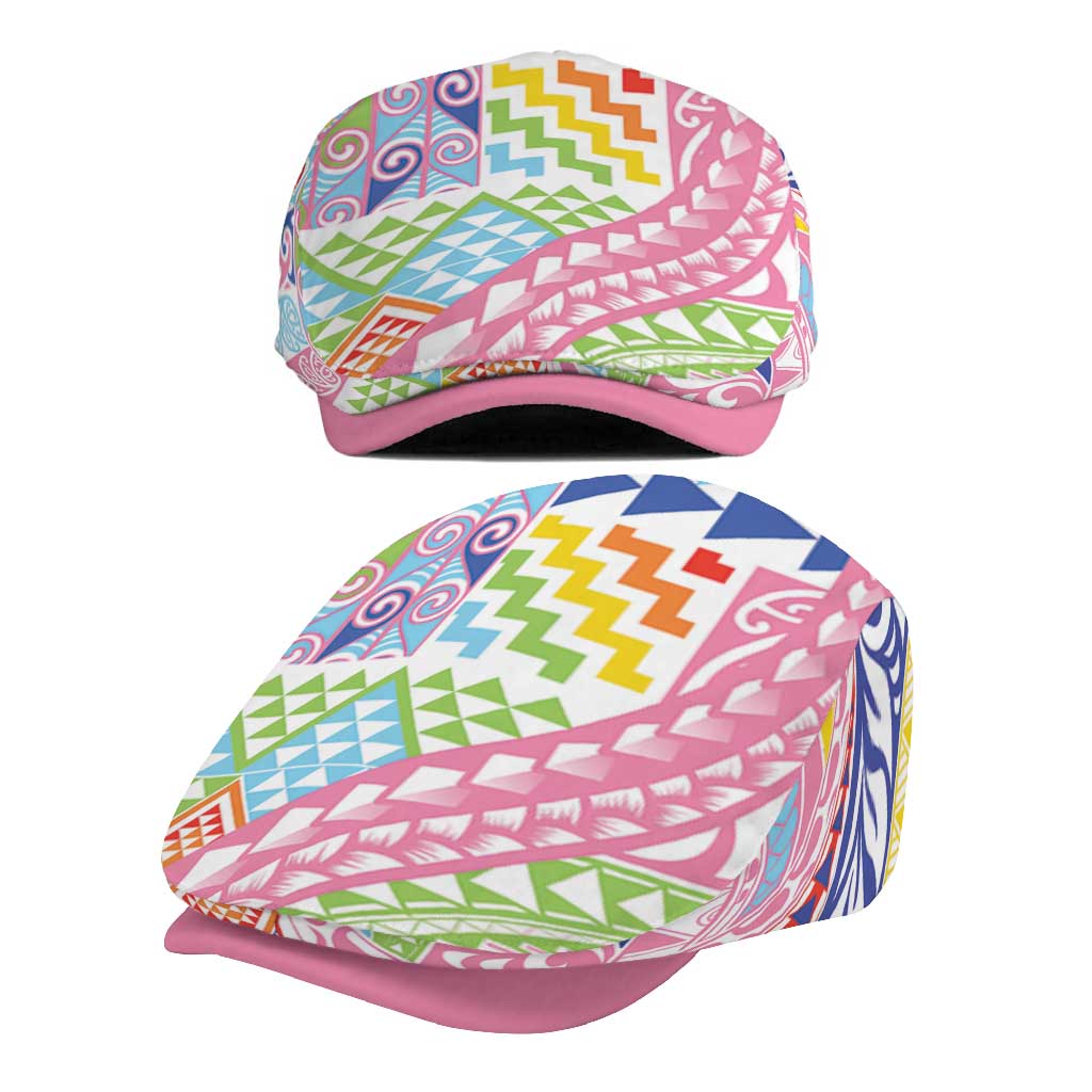 Maori Kowhaiwhai Taniko Patchwork Rainbow Motifs Jeff Hat