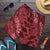 Maroon Aloha Hawaii Shorts for Men Hawaiian Kakau Ohia Lehua Lei - Polynesian Pride