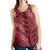 Maroon Aloha Hawaii Women Racerback Tank Hawaiian Kakau Ohia Lehua Lei - Polynesian Pride