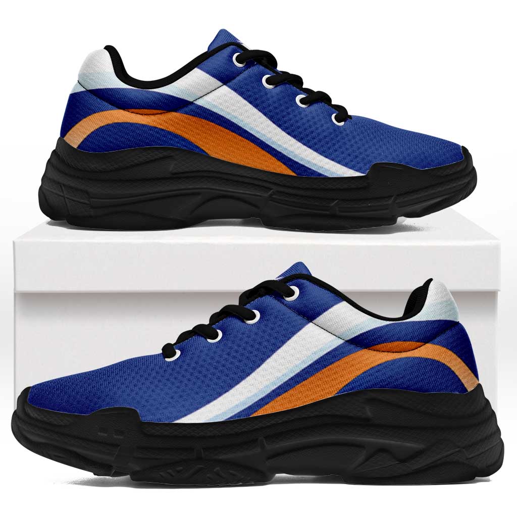 Marshall Islands Chunky Sneakers Flag-Inspired Curve Style