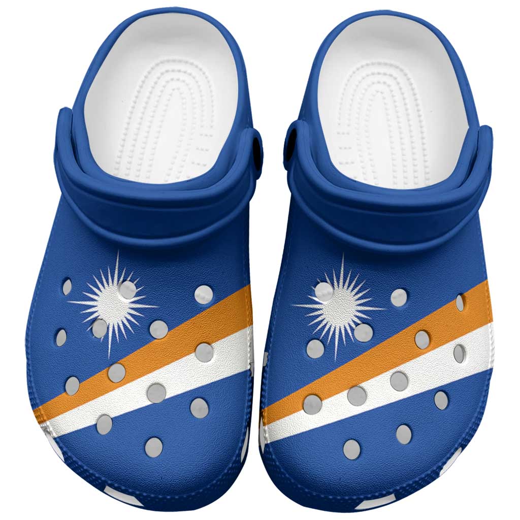 Marshall Islands Clogs Shoes Heritage Palette Flag-Inspired - Polynesian Pride