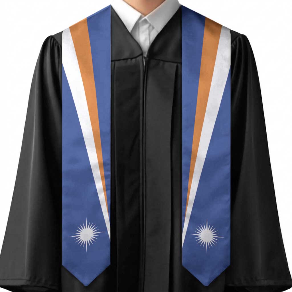 Marshall Islands Graduation Stole Flag Style