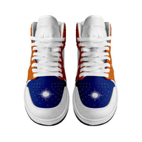 Marshall Islands High Sneakers AJ1 Coat Of Arms Flag Inspired