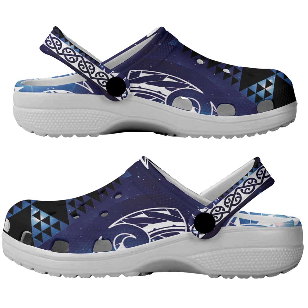 Matariki New Zealand Clogs Shoes NZ Niho Taniwha Maori New Year Blue Galaxy