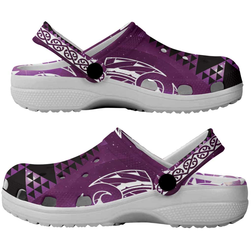 Matariki New Zealand Clogs Shoes NZ Niho Taniwha Maori New Year Purple Galaxy