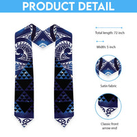 Matariki New Zealand Graduation Stole NZ Niho Taniwha Maori New Year Blue Galaxy