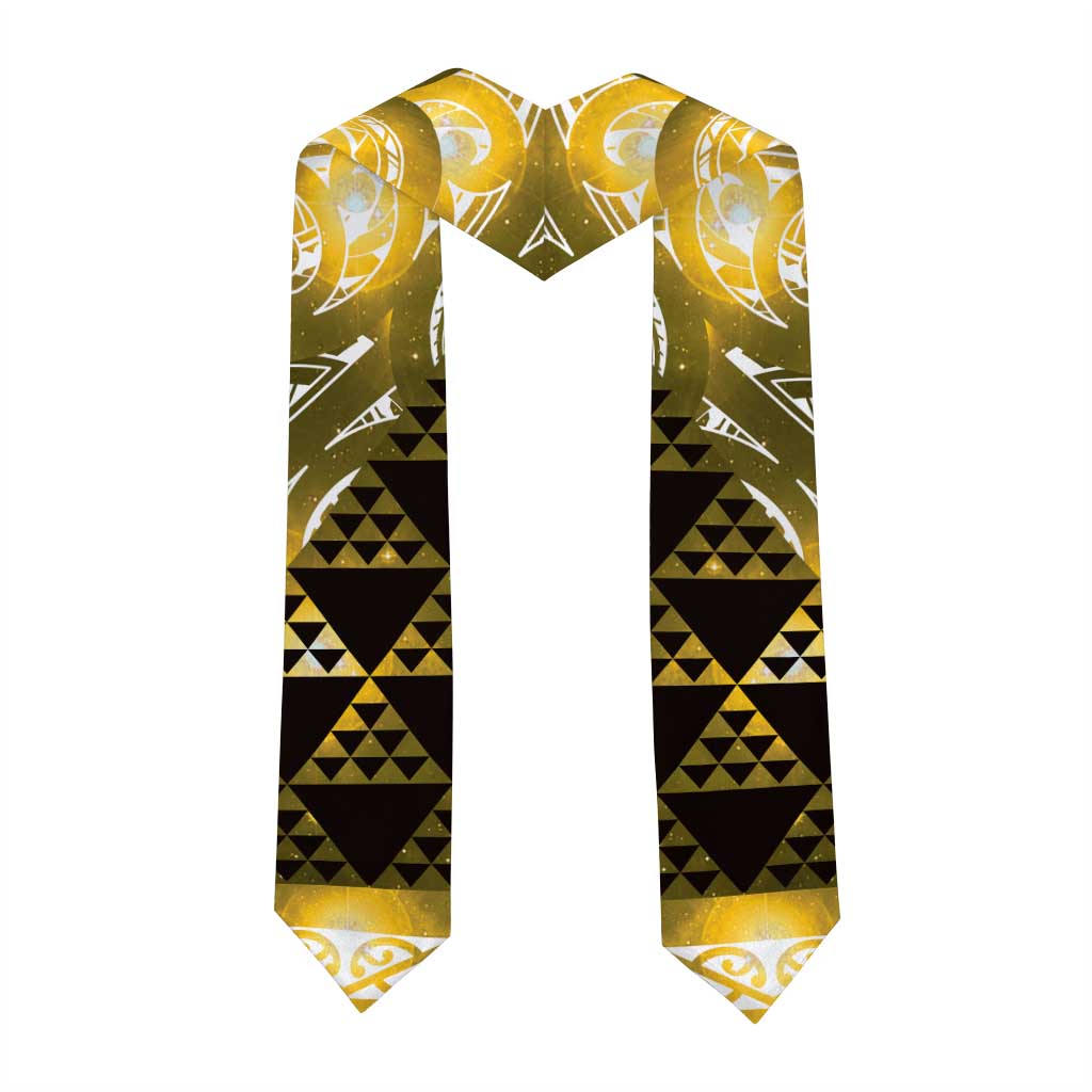 Matariki New Zealand Graduation Stole NZ Niho Taniwha Maori New Year Yellow Galaxy