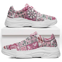 Mele Kalikimaka Hawaii Christmas Chunky Sneakers Akala Seamless Floral Motif - Polynesian Pride