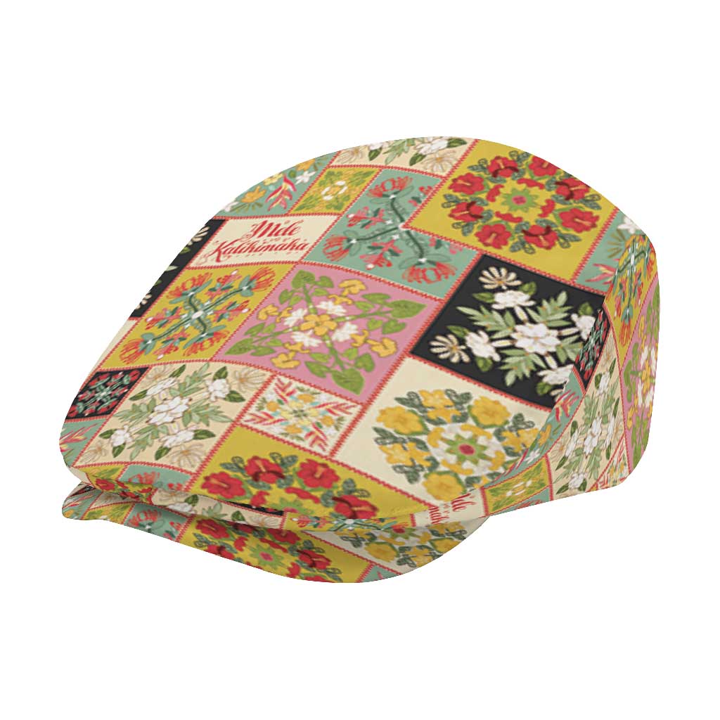 Mele Kalikimaka Hawaii Christmas Jeff Hat Melemele Mama Seamless Floral Motif - Polynesian Pride