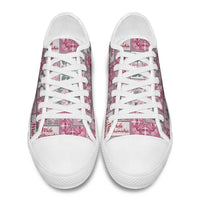 Mele Kalikimaka Hawaii Christmas Low Top Shoes Akala Seamless Floral Motif - Polynesian Pride