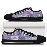 Mele Kalikimaka Hawaii Christmas Low Top Shoes Poni Seamless Floral Motif - Polynesian Pride
