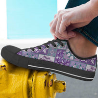 Mele Kalikimaka Hawaii Christmas Low Top Shoes Poni Seamless Floral Motif - Polynesian Pride