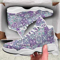 Mele Kalikimaka Hawaii Christmas Sneakers J13 Poni Seamless Floral Motif - Polynesian Pride