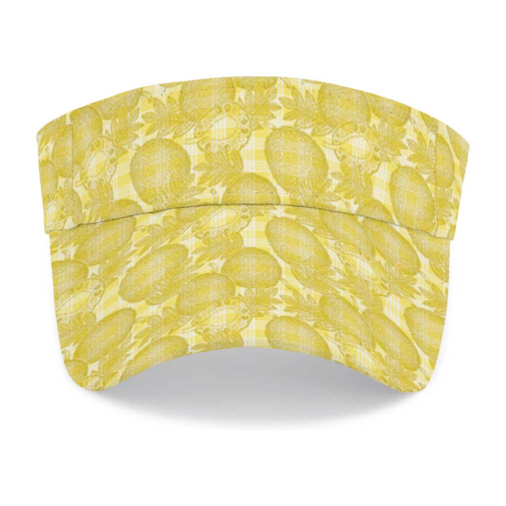 Melemele Hawaii Breadfruit Palaka Motifs Sun Visor Cap