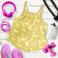 Melemele Hawaii Breadfruit Palaka Motifs Women Racerback Tank